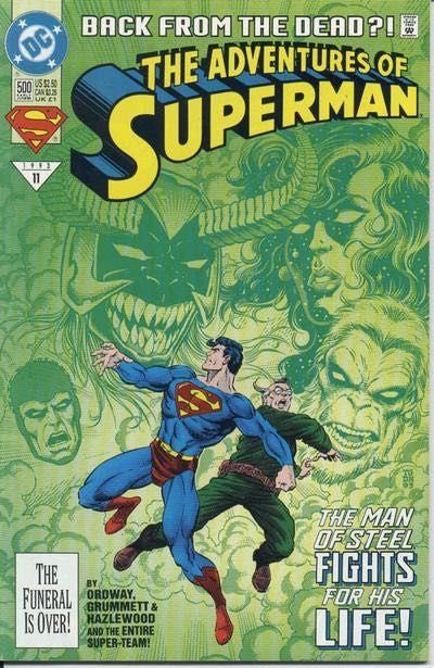 Adventures of Superman #500 A (First Appearance: Superboy (Kon-El), Steel, Cyborg Superman)