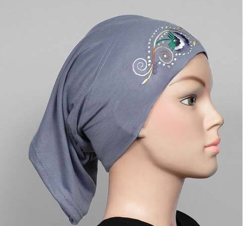 Free Shipping Embroidered Cotton Maxi Tube Band Yoga headband Hijab Hejab Inner cap Muslim