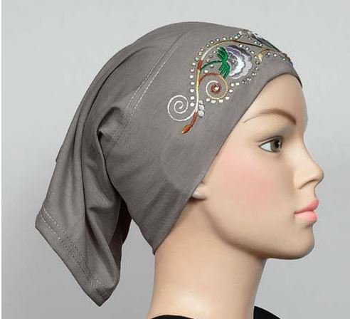 Free Shipping Embroidered Cotton Maxi Tube Band Yoga headband Hijab Hejab Inner cap Muslim