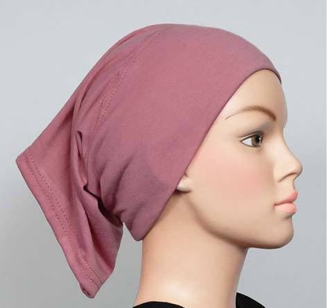 Free Shipping Mauve Cotton Maxi Tube Band Yoga headband Hijab Hejab Inner cap Muslim