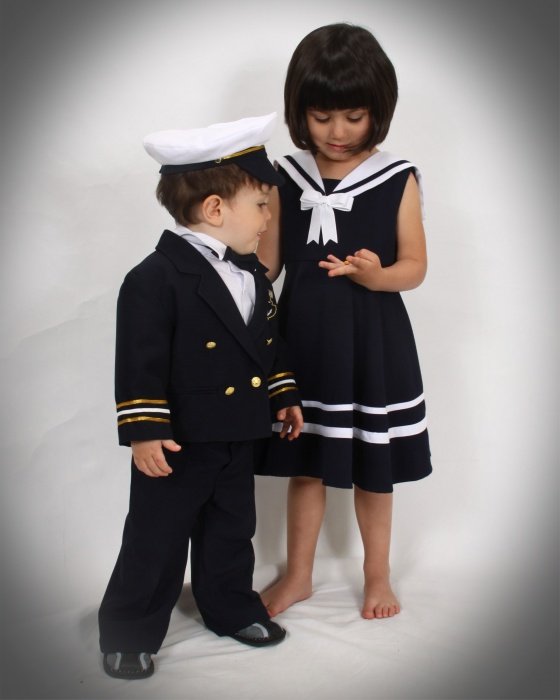 Navy Blue Baby Boy & Boys Captain Sailor Tuxedo Suit, Size: 12-18 mo