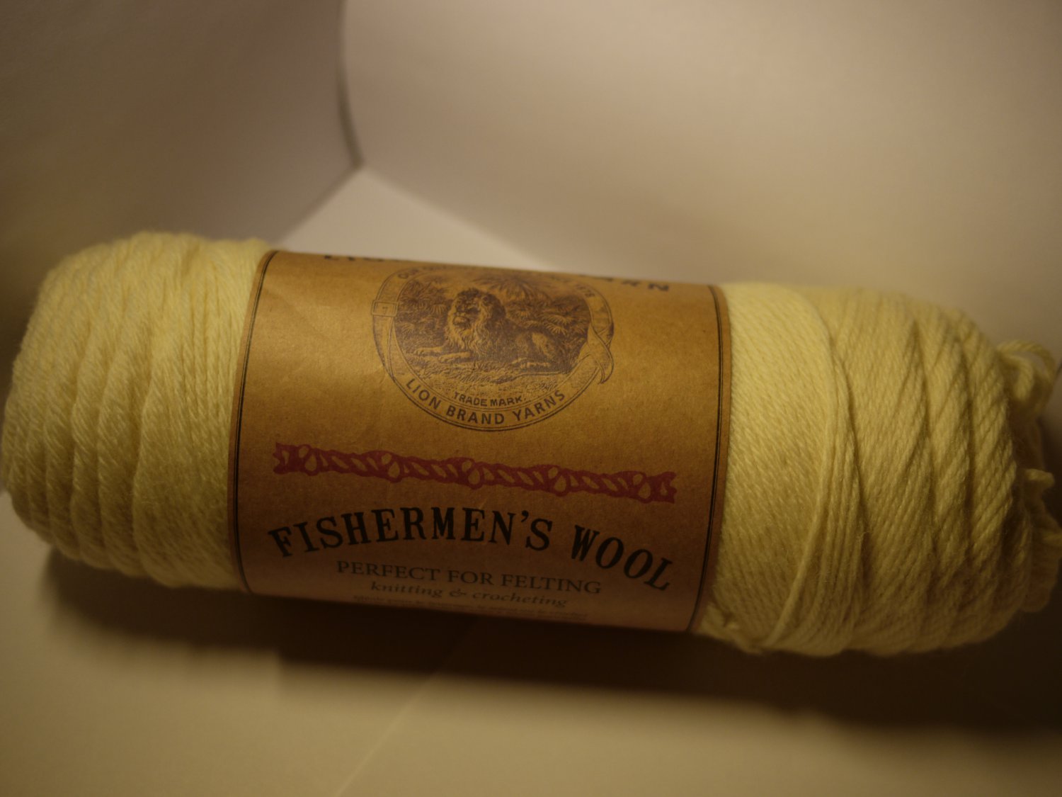 Lion Brand Yarn Fishermen's Wool Yarn, Natural