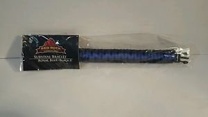 Red Rock Survival Bracelet Royal Blue/Black 8"