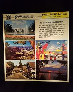 VINTAGE SALESMAN SAMPLE SHEET POSTCARDS...LOCAL SCENIC