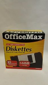 OFFICE MAX IBM formatted 3.5" Computer Diskettes 2004