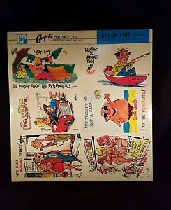 VINTAGE SALESMAN SAMPLE SHEET POSTCARDS...COMICS 12..b