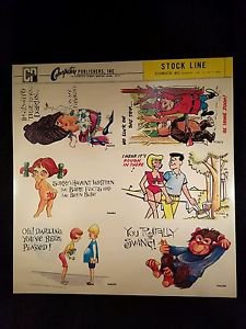 VINTAGE SALESMAN SAMPLE SHEET POSTCARDS...COMICS 60..g