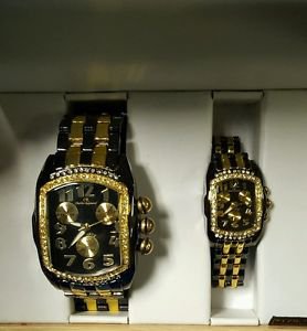 CHARLES RAYMOND HIS MEN'S AND HERS WOMAN'S MATCHING DESIGNER WRISTWATCH GIFT SET