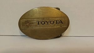 VINTAGE 1978 TOYOTA BARON BUCKLE SOLID BRASS CAR BELT BUCKLE