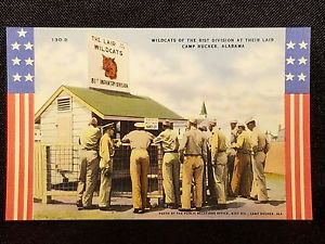 VINTAGE POSTCARD WILDCATS 81ST DIVISION LAIR CAMP RUCKER ALABAMA