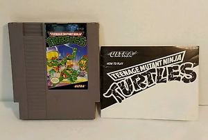 TEENAGE MUTANT NINJA TURTLES with manual NES NINTENDO ENTERTAINMENT SYSTEM