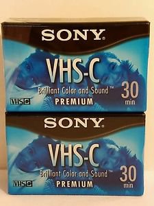 SONY VHS-C PREMIUM COMPACT VIDEO RECORDING TAPES NEW/SEALED 30 MINS lot of 2