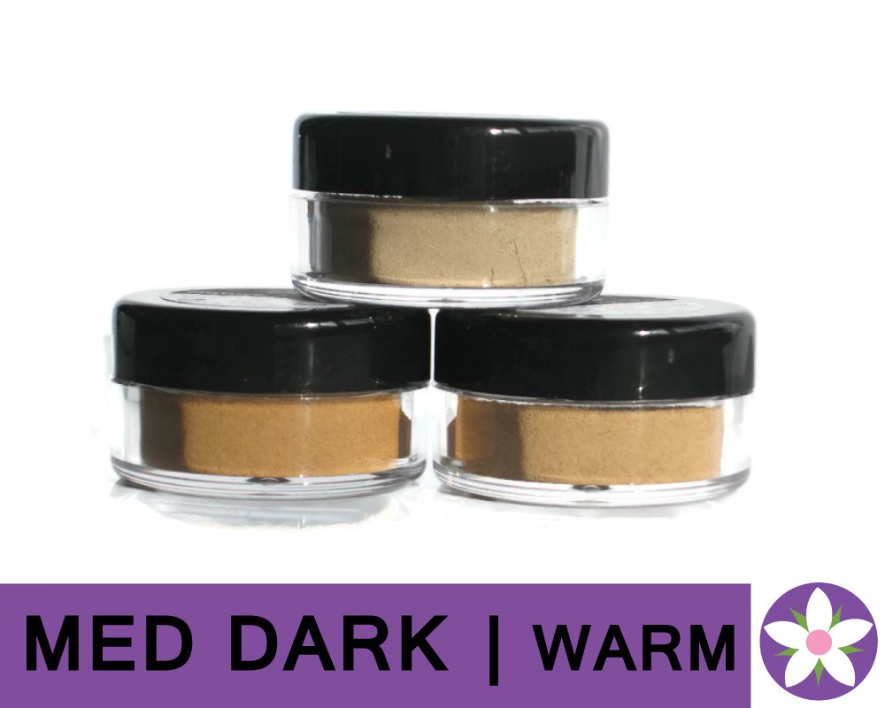 MEDIUM DARK Warm Color Mineral Foundation Powder in Matte Finish