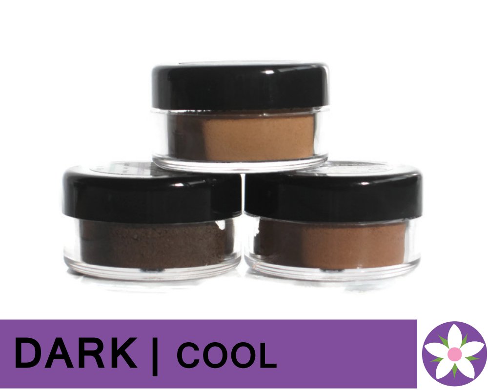 DARK Cool Color Mineral Foundation Powder in Matte Finish