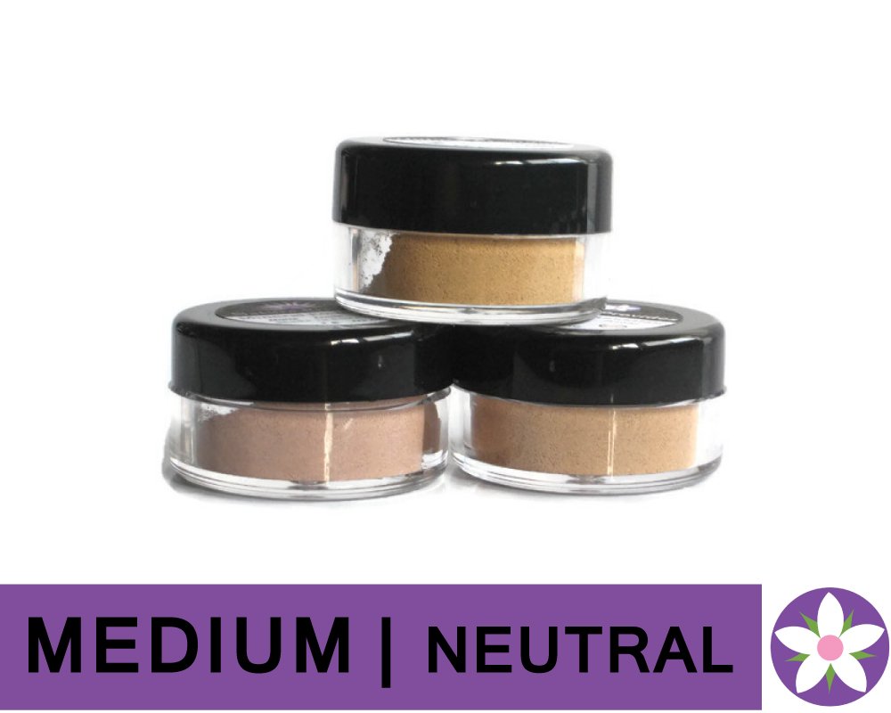 MEDIUM Neutral Color Mineral Foundation Powder in Matte Finish