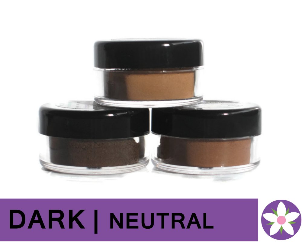 DARK Neutral Color Mineral Foundation Powder in Matte Finish