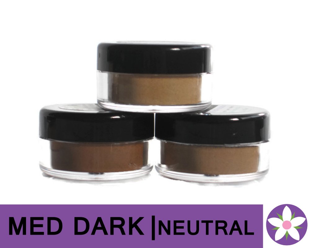 MEDIUM DARK Neutral Color Mineral Foundation Powder in Matte Finish