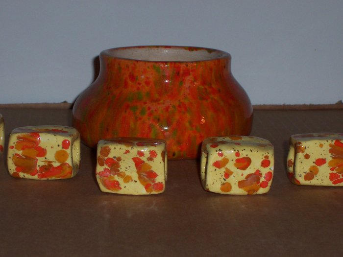 Orange Pottery Bowl