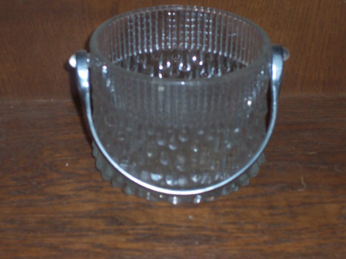 Clear Cut Glass Basket