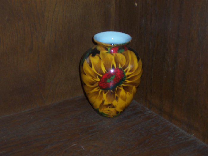 Vase with Sunflower Decor