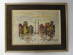 Shaul Ohali {Israel, 1922-2003} oil on board