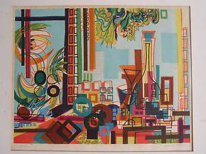 Yona Lotan (Israeli - French, 1926-1998) Hand Signed Lithograph