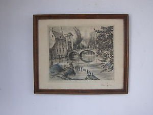 Albert Goethals {Belgian, 1885-1973} etching on paper