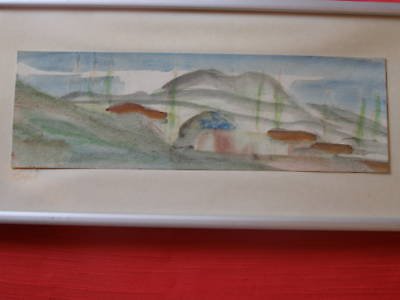 Safed , Israeli Artist marvelous watercolor on paper painting