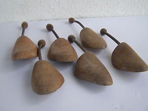 Lot of 6 Vintahe Marvelous Shoemaker Wooden Stretcher Molds
