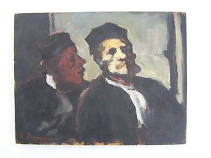 Honoré Daumier {school} French, 1808-1879 oil on wood