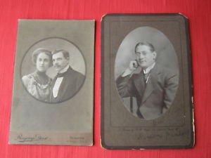 Rare Pair of 1911 signed Hungary Portrait Photos