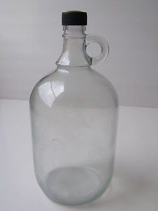 Vintage Marvelous Decorative Clear Glass Wine Bottle