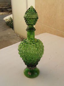 Vintage Marvelous Israel CARMEL ZION Winery Green Glass Wine Bottle