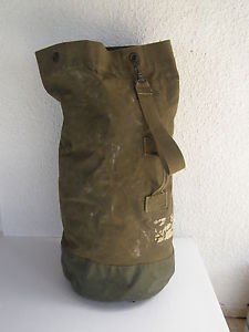 Genuine Vintage Israel IDF Army Zahal Military Green Canvas Large Kitbag 1970's