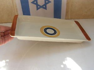 Vintage Marvelous Israel Lapid, Hand Painted Ceramic Servicing Tray 1400gr