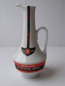 RARE Vintage Israel Naaman Ceramic Porcelain PORATH ATIC Wine Bottle 1950's