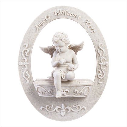 "Angels Welcome Here" Wall Plaque