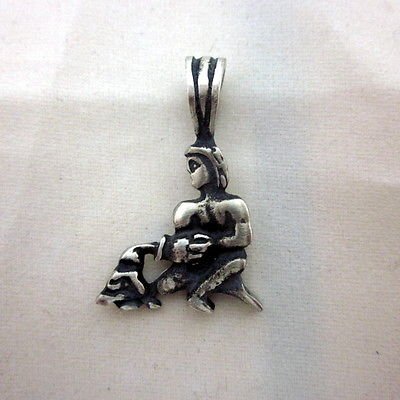 Aquarius 15 x 28.3mm SOLID SILVER pendant