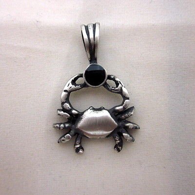 Cancer 21.2 x 31.5 solid silver charm pendant