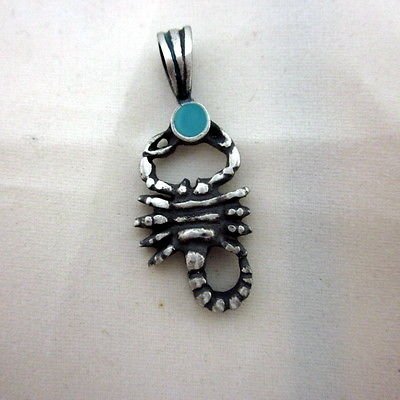 Scorpio 14.9 x 36.7 zodiac solid 925 silver pendant
