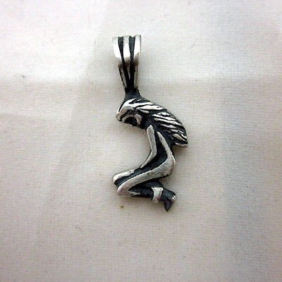 Virgo 12 x 29mm zodiac solid 925 silver pendant