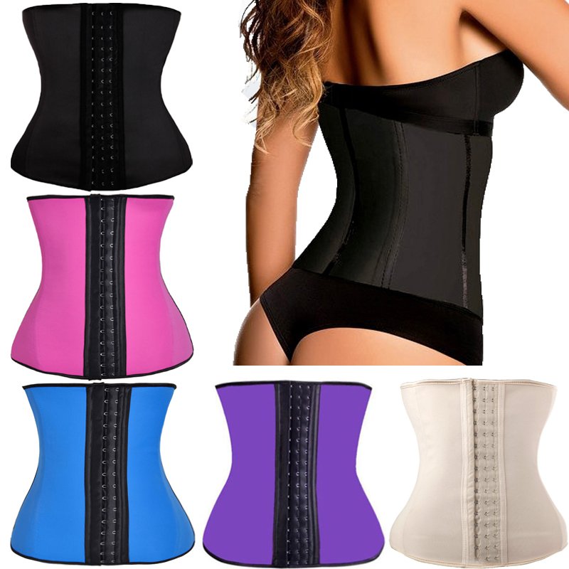 Latex Waist Trainer Women Waist Cincher Shaper Slim Shapers Latex Body Corset