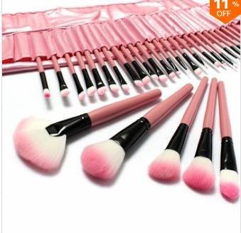 32 PCS Pink Eyeshadow Eyebrow Blush Makeup Brushes Cosmetic Set $21.99 free shipping