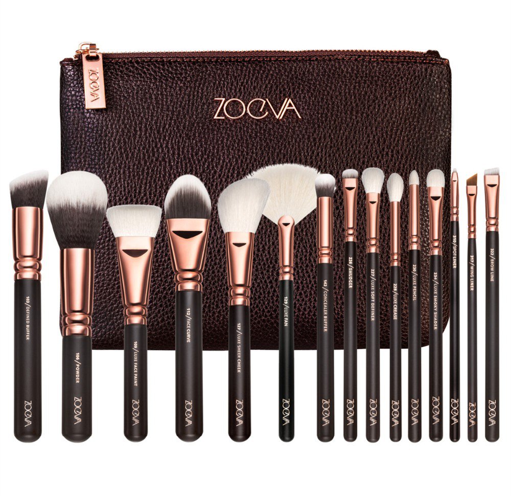 ZOEVA 15 PCS ROSE GOLDEN COMPLETE MAKEUP BRUSH SET