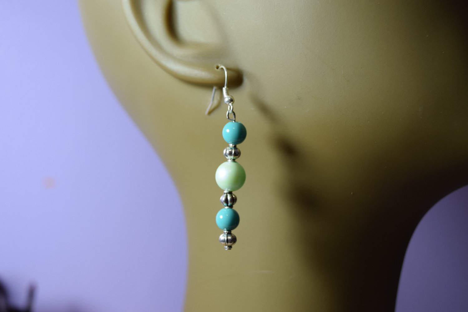 Light- green earrings