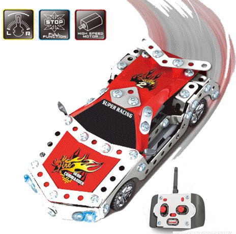 DIY Remote Control Car, Iron 816D-5,Educational Toy, Electronic Toy,Building Block Set Toy