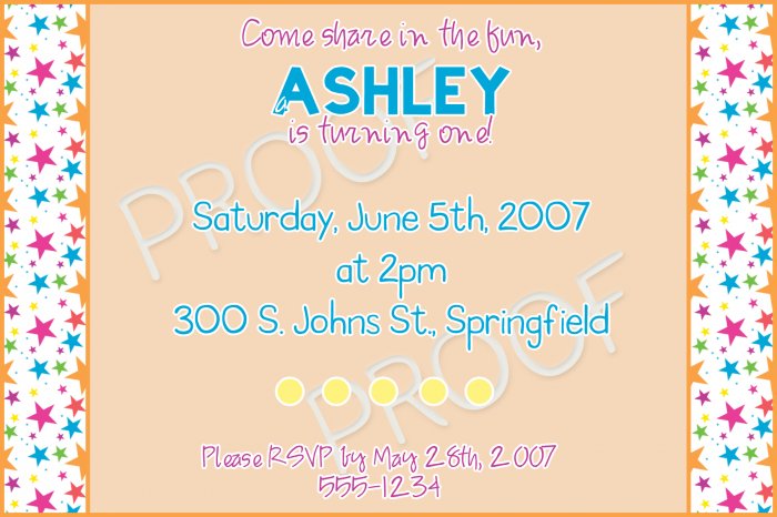 Birthday Invitation Sample