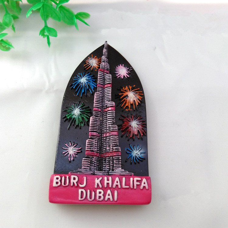 3D Resin World Tourism Souvenir Fridge Magnet - Dubai