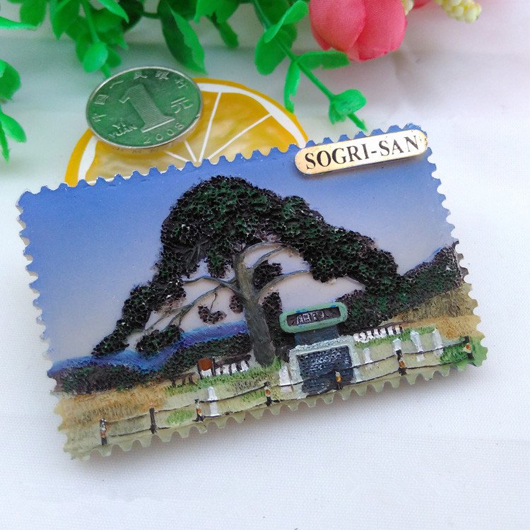 3D Resin World Tourism Souvenir Fridge Magnet - Snow Mountain korea