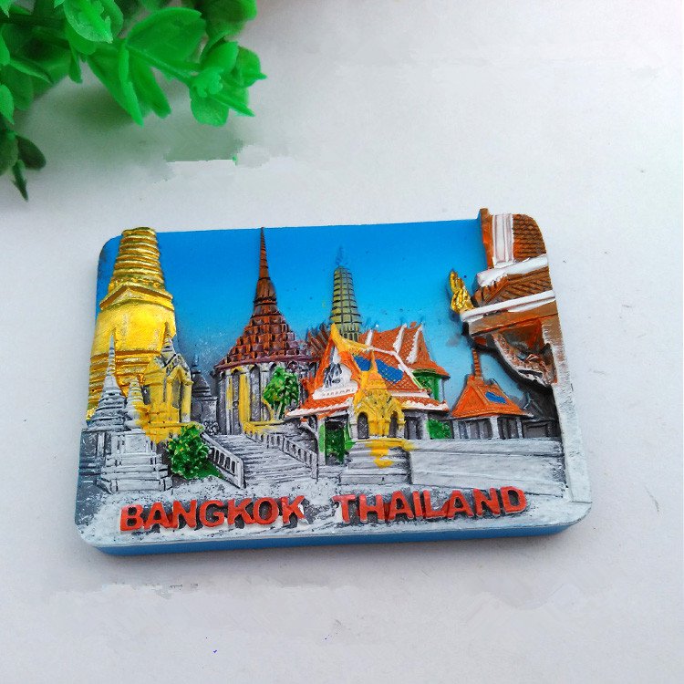 3D Resin World Tourism Souvenir Fridge Magnet - Bangkok Thailand